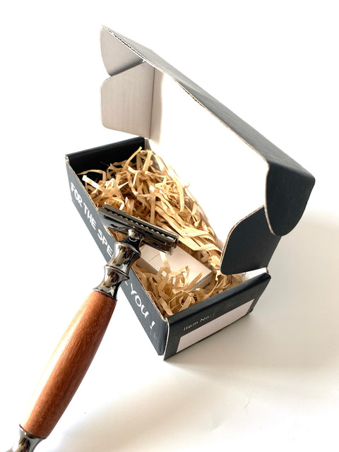Edler Rasierhobel mit Holzgriff aus Palisander