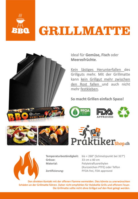 Grillmatte BBQ Queen (5 Stück)