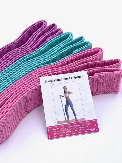 3er Set Fitnessband für Workouts (lang)
