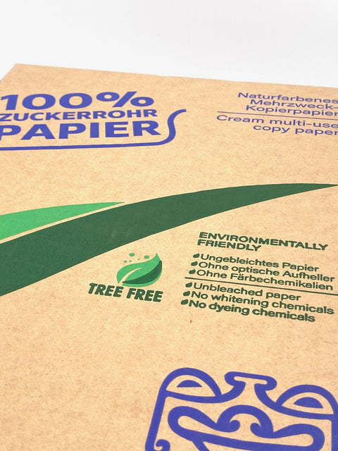 Papier à copier A4 sans arbre CALIMA couleur naturelle en canne à sucre