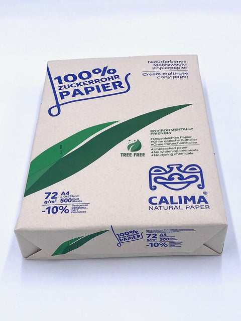 Papier à copier A4 sans arbre CALIMA couleur naturelle en canne à sucre