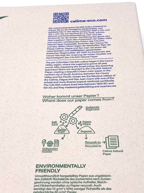 Papier à copier A4 sans arbre CALIMA couleur naturelle en canne à sucre