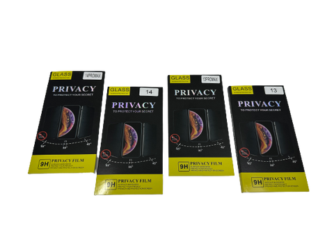 iPhone Privacy Panzer Glas Schutzfolie - Vollbild und Anti-Spy