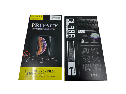 iPhone Privacy Panzer Glas Schutzfolie - Vollbild und Anti-Spy