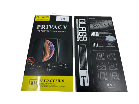 iPhone Privacy Panzer Glas Schutzfolie - Vollbild und Anti-Spy