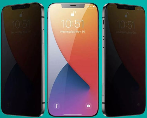 iPhone Privacy Panzer Glas Schutzfolie - Vollbild und Anti-Spy