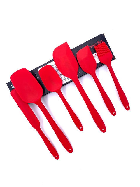6 teiliges Küchenspatel Set aus Silikon