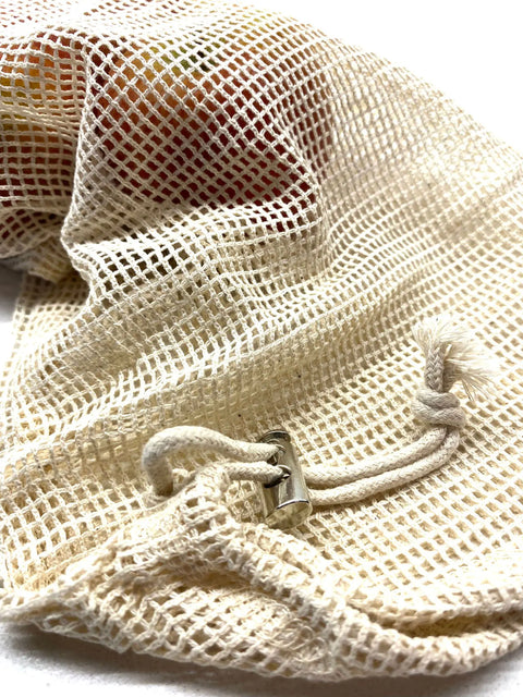Eco Mesh Bag (set de 3) en coton bio | Sac réutilisable | Sac en filet