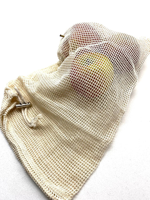 Eco Mesh Bag (set de 3) en coton bio | Sac réutilisable | Sac en filet