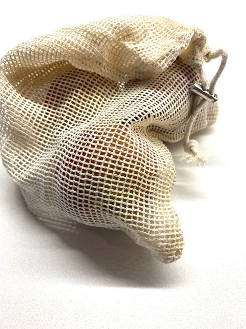 Eco Mesh Bag (set de 3) en coton bio | Sac réutilisable | Sac en filet