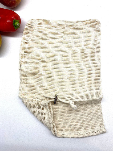 Eco Mesh Bag (set de 3) en coton bio | Sac réutilisable | Sac en filet