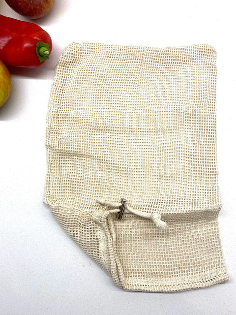 Eco Mesh Bag (set de 3) en coton bio | Sac réutilisable | Sac en filet